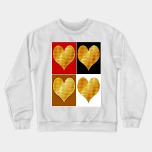 Golden Hearts-Collages Crewneck Sweatshirt